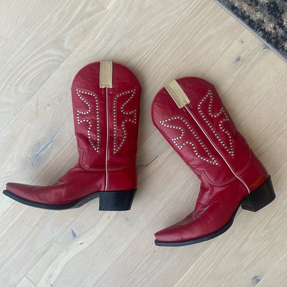 Frye Red Cowboy Boots